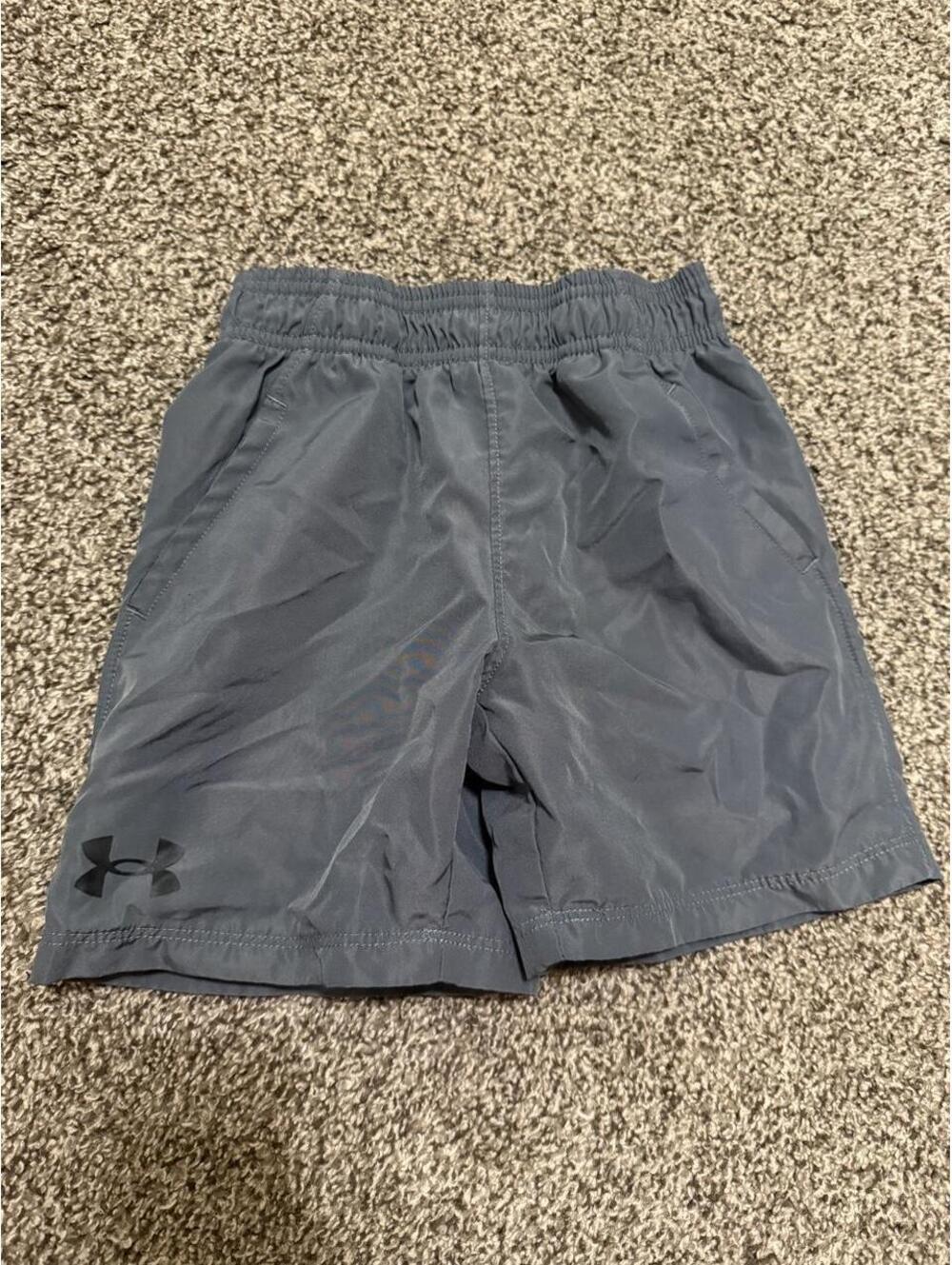 Under Armour Kid's Grey and Blue Shorts